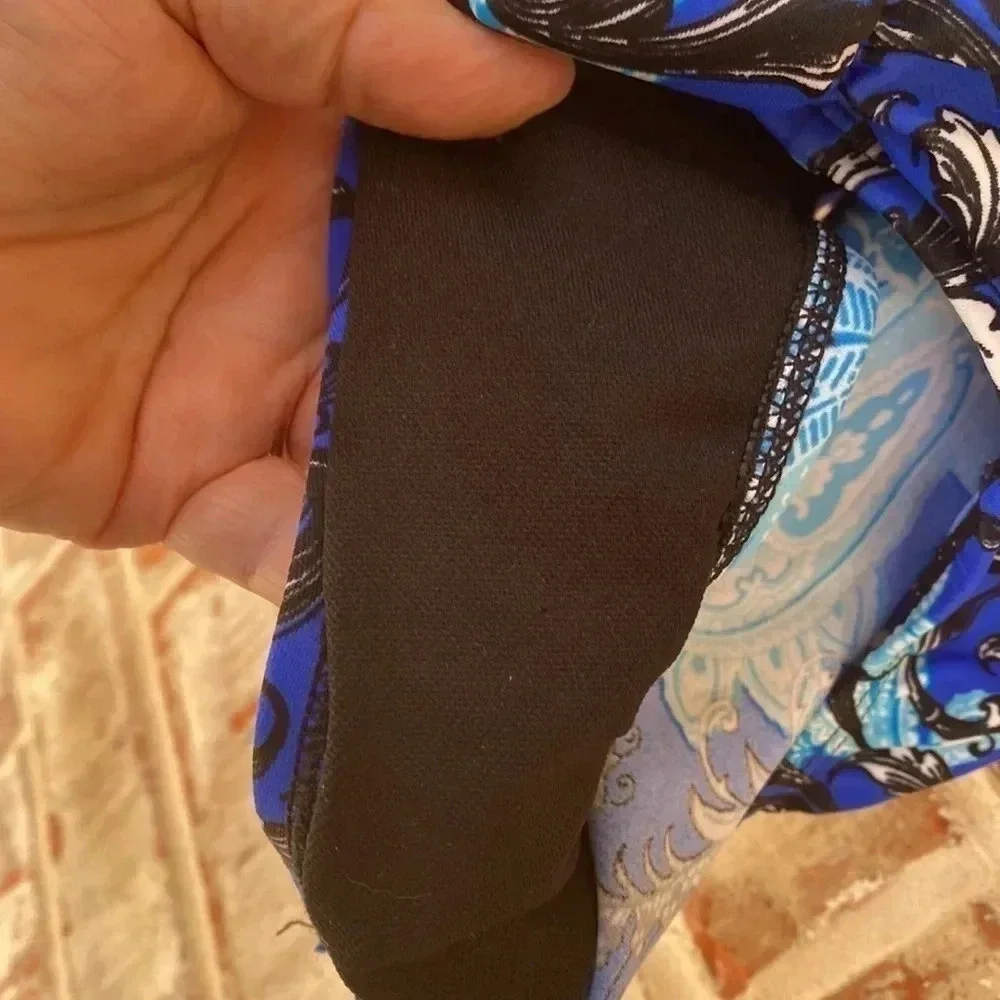 Robby‎ Len Blue Paisley Shirred One Piece Swim Suit